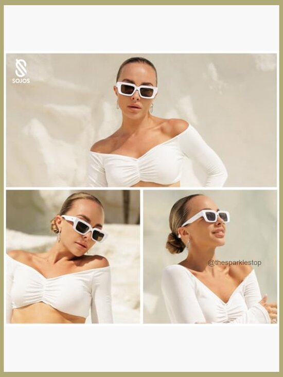 Polarized Sunglasses Square Retro Plastic Frame UV400 Protection main image 5